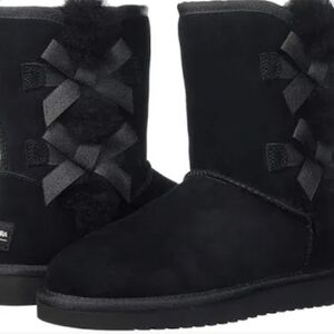 UGG Black Winter Boots with Bows